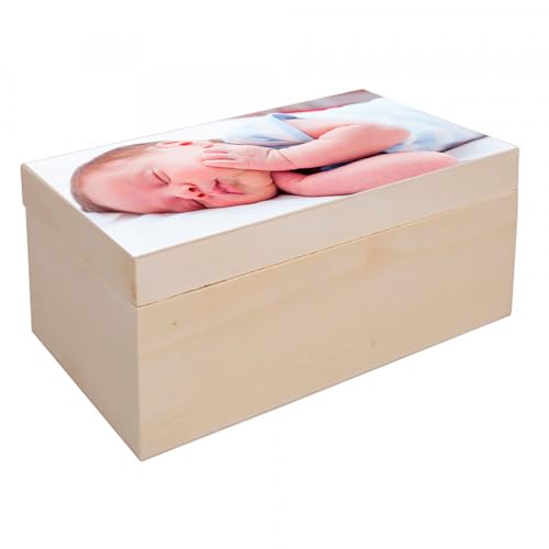 Calledelregalo Cajas de madera personalizada con foto, regalo para bodas, cumpleaños, aniversarios, regalos de inauguración de casa, recuerdos de baby shower