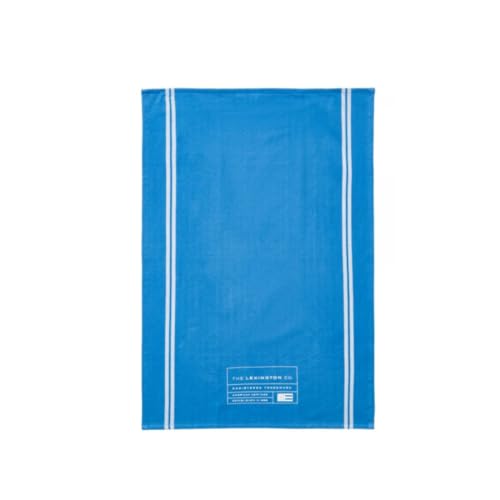 LEXINGTON Toalla de cocina de algodón orgánico con rayas laterales, azul y blanco, 50 x 70 cm