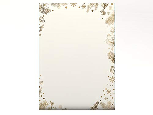 Paperandpicture Lot de 20 feuilles de papier à lettres de Noël Format A4 Cover