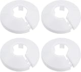 Wall Flange Cover Collars Plastic Radiator Pipe Collars, 4 Pieces,Water Pipe Drain Line Outer Diameter Flange Decoration (16)
