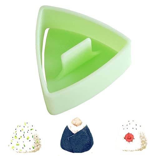 HJUWANG Triangle Sushi Mold Plastic Triangle Mold Case DIY Tools Rice Ball Bento Presses (Green)