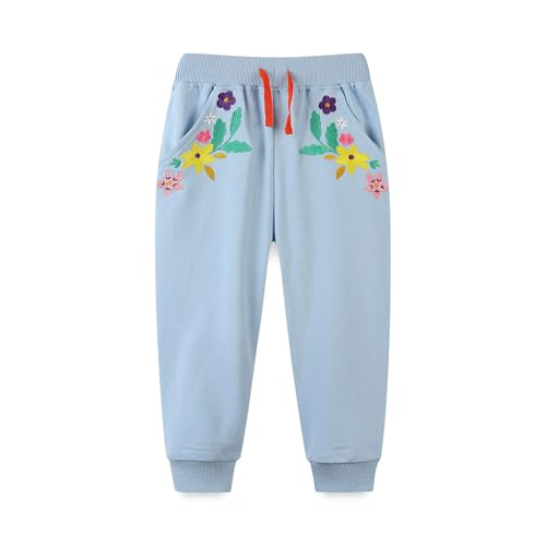 Image of Mud Kingdom Little Boys Girls Christmas Sweatpants Elastic Waist Joggers Embroidered Pattern Sweat Pants with Pockets