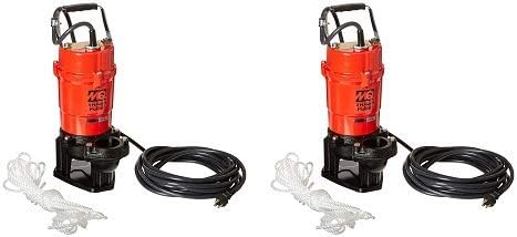 Multiquip ST2040T Electric Submersible Trash Pump with Single Phase Motor, 1 HP, 79 GPM, 2" Suction & Discharge (2-(Pack))