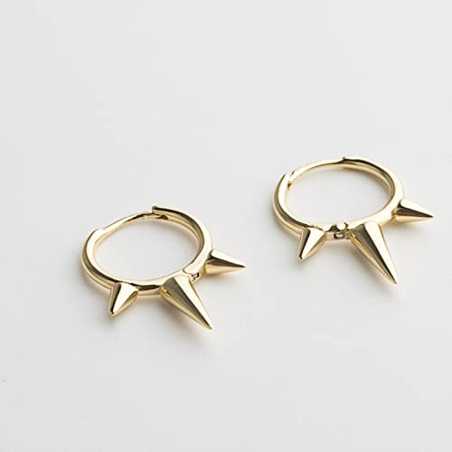 BOUDDA Steampunk 925 Sterling Silver Spike Hoop