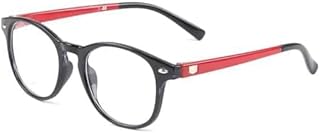 LENS Need Progressive Reading Glasses For Men &amp; Women Round Frame Black &amp; Red Free Size Progressiv Glasses 1.00 1.25 1.50 ...