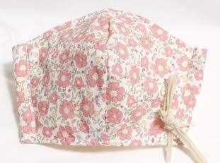 Amazon 手作り おしゃれ ゴム長さ調整 立体wガーゼマスク 大人用 フローラルタイム ピンク ノーブランド品 布マスク