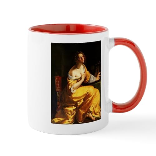 Taza de Cerámica 11 oz Blanca con Interior Rojo miniatura 1