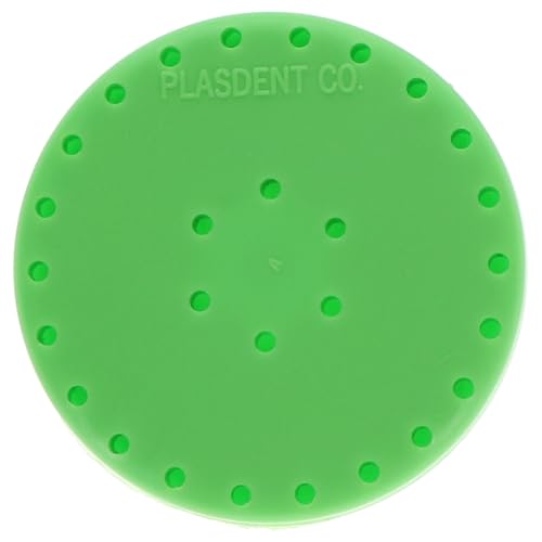 Plasdent 400BLS-4 Large Round Bur Block Magnetic 28 Burs Capacity Neon Green