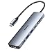 Produktbild BENFEI 7-in-1 USB C Hub mit HDMI 4K@60Hz, 2 USB-A, 1 USB-C Daten, 100W Aufladung, SD/TF Kartenleser [verwicklungsfreies Silikonkabel] für MacBook Pro/Air, iPad Pro, iMac, iPhone 15 Pro/Pro Max