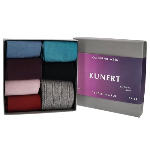 Chaussettes femme Kunert Colourful Week Box en coton doux boite de 7 paires