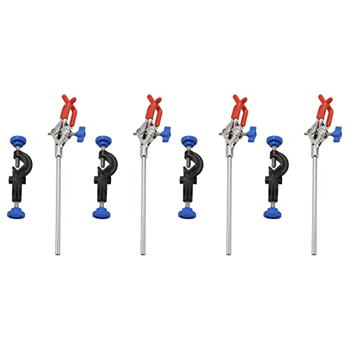 Ruitutedianzi 4X Lab Clamp 3 Finger Style Rubber-Coated A Black Laboratory Stand Clip