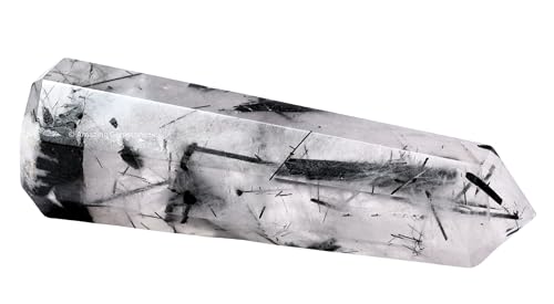 Image of Amazing Gemstone Black Rutilated Quartz Crystal Towers ~ Natural Healing Crystal Point Obelisk for Reiki Healing & Crystal Grid (2 inch to 3 inch Inch)