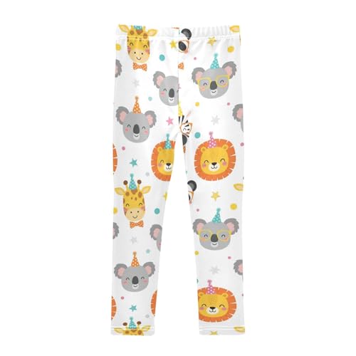 J JOYSAY Koala Giraffe Zebra Girls Leggings Soft Comfortable Long Kids Girls Pants Size 4-10T2