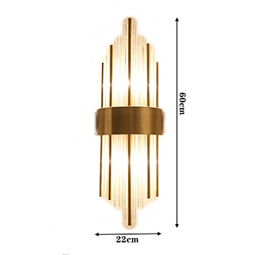 Lampe murale créative à cristaux pour chambre à coucher moderne - 3