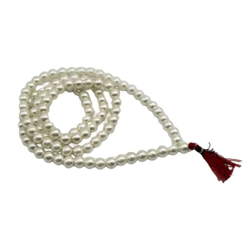 Original Certified Jeweltique! Deluxe Shine White Pearl Moti Mala Original Certified 108 Beads Real South Sea Saccha Moti Mala For Girls & Women-image-6