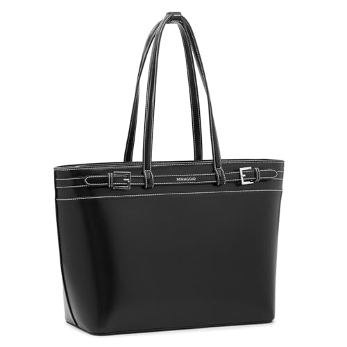 Image of Miraggio Seoul Tote Bag For Women Office Use | Tote Bags For Women Stylish Main Compartment Can Fits Upto 15 Inches Laptop | Structured Shoulder Tote Bag