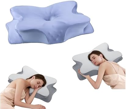 CuroSleep Seladi Airflow Pro Pillow Against Snoring Cooling Cushion 6-Zone Pillow Allergy Sufferers CertiPUR-US/Oeko-Tex 100 Dark Blue