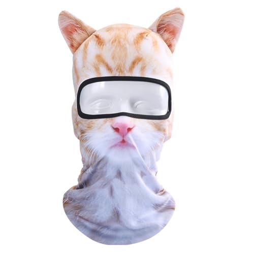 Cat Balaclava,Dog Balaclava,Halloween Hat,Cute Full Face Hood Mask Animal Ski Mask for Hiking Riding Sports Outdoor