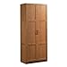 Sauder 419188 Storage Cabinet, L: 29.61" x W: 16.10" x H: 71.10", Highland Oak Finish