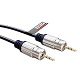 rhinocables Premium Auxiliary OFC Klinkenkabel, rein, 3,5 mm, Stereo, Goldstecker...