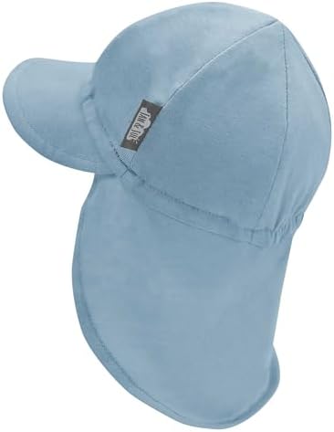 Jan & Jul Cap for Baby Boy Girl, Extra Sun Protection with Neck Flap (Stormy Blue, Size M: 6-24m) - 2