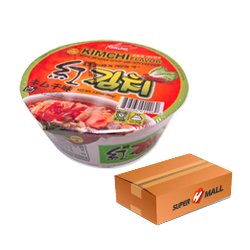 Ohsung Kimchi Flavor Bowl Sopa de fideos con péptido de soja - 12 paquetes