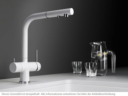 Robinet d'évier de cuisine avec douchette extractible Blanco Fontas-S II Silgranit