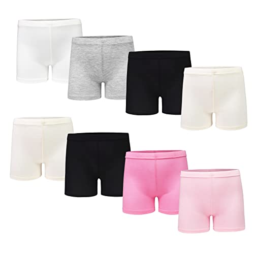 Pantalones cortos de baile para niñas elásticos que evitan rozaduras shorts cómodos de algodón de 2 a 10 años