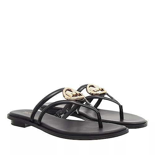 Michael Kors Hampton - Sandalia plana, Black, 38 EU