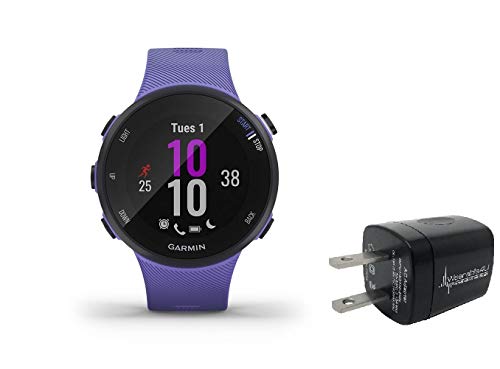 Garmin Forerunner 45 GPS Running Watch with Included Wearable4U Wall Charging Adapter Bundle