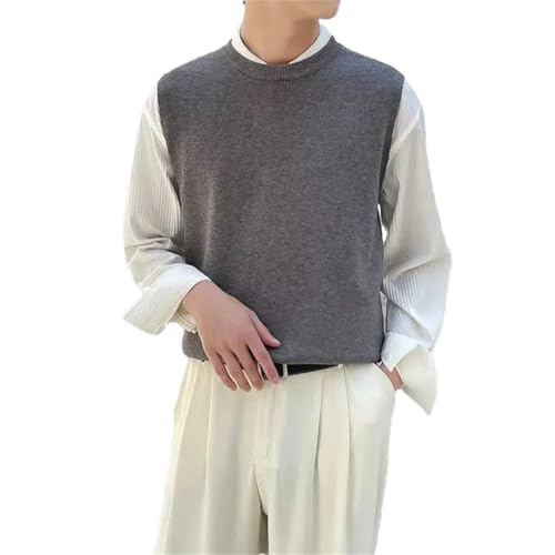 Men's Clothing Sleeveless Waistcoat Knit Sweater Vest Japanese Retro Simple Warm Vest