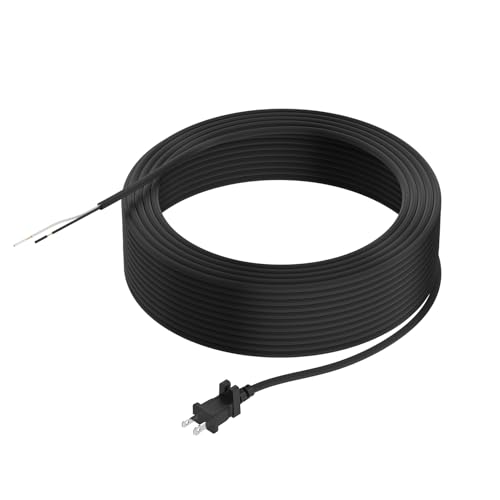 30ft Replacement Vacuum Cleaner Power Cord - 18/2 Gauge 2-Prong Extra Long Cord for Shark, Bissell...