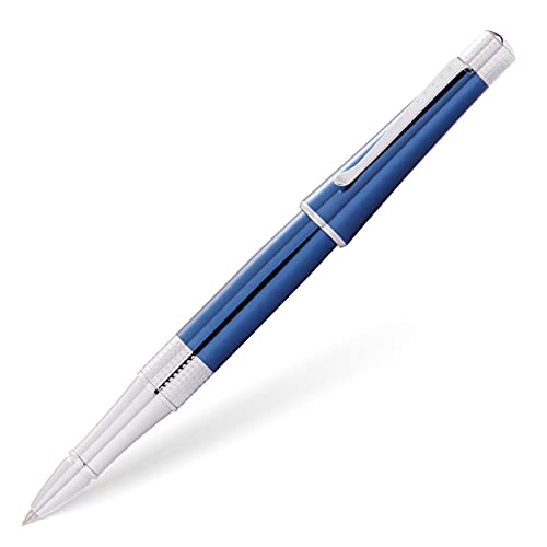 Stylo roller Cross Beverly bleu cobalt pour écrire sans fatigue ni taches d'encre
