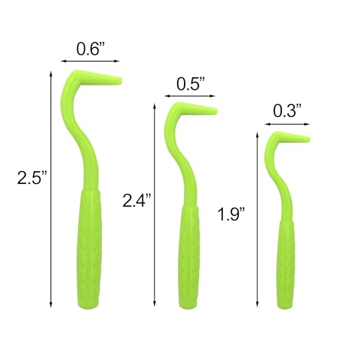 Quacc Ferramenta de remoção de carrapatos, 3 peças, removedor de carrapatos de plástico sem dor, por