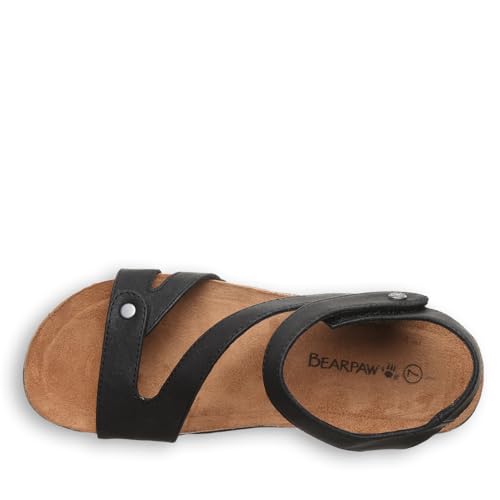 BEARPAW Women's Solana Black Sandal Size 94