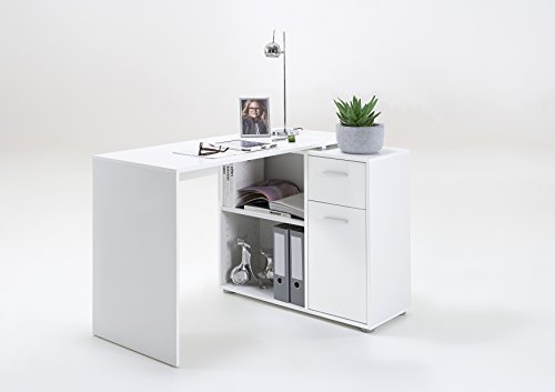 FMD Möbel Eckschreibtisch Albrecht | In Weiss | 117 x 75 x 83 cm - 4260389930800 FMD Möbel Eckschreibtisch Albrecht | In Weiss | 117 x 75 x 83 cm
