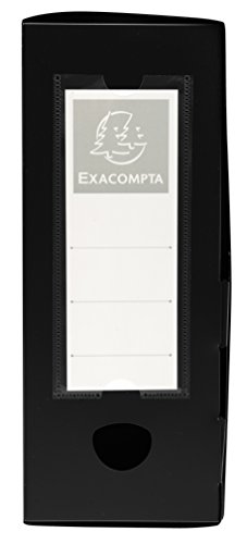 Exacompta - Ref. 59931E - 10 snap-on filing boxes 100mm back opaque 7/10th polypropylene - black, Pack of 10 - Image 4