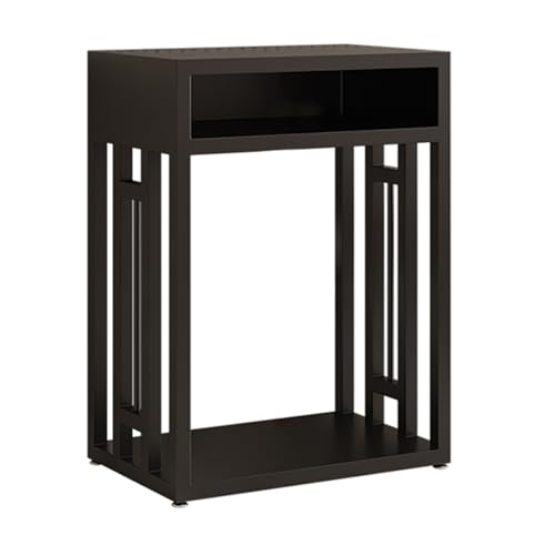 Soporte de metal para acuario con marco de acero al carbono y diseño de almacenamiento, pintura para hornear a alta temperatura, adecuado para el hogar y la oficina