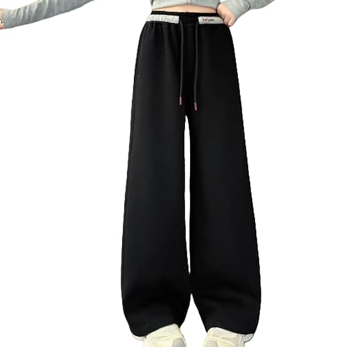 Girl's Wide Leg Sweatpants Baggy Straight Loose Sweat Pants High Waist Causal Kids Athletic Pants with Pockets