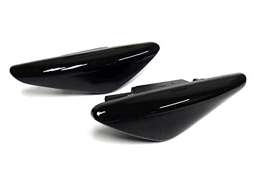 RZG 2x Indicatore Laterale con Lente Fumè Nera e Indicatore Ripetitivo LED Ambra per F25 X3 E70 X5 E71 E72 X6