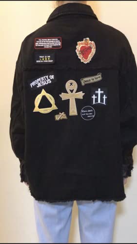 Cute-Patch Sacred Heart Jesus Church Catholic Christian Embroidered Iron On Patch Easter Shirt Diy #TOP3