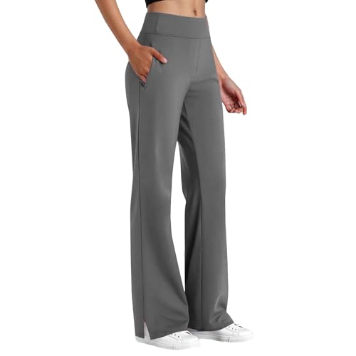 Pantalones Mujer Suelto Rectos Casual Cintura Alta Anchos,Moda Mujer Otoño 2025 Negro Pantalones de Chándal,Deportivo Largos Bolsillos Pantalon Jogger Cómodos Elastica Trabajo Yoga Fitness Leggins