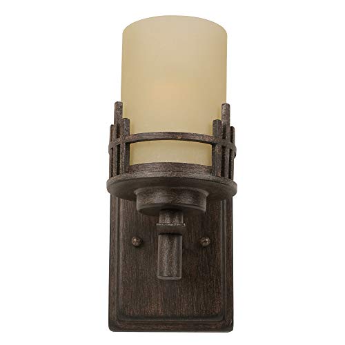 Image of DESIGNERS FOUNTAIN 82101-WM Mission Ridge Wall Sconce, Warm Mahogany