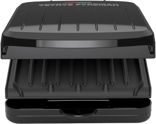 George Foreman 2-Serving Classic Plate Electric Indoor Grill and Panini Press, Black by George Foreman - Image 2