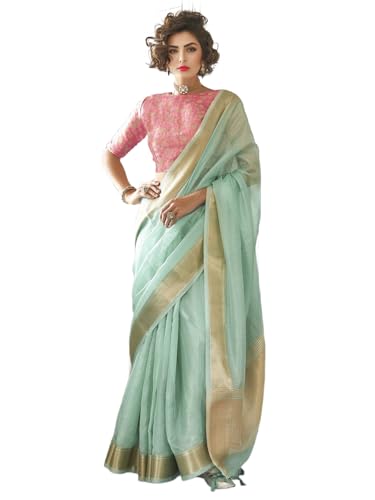 Image of SWORNOF Women's Patola silk saree for Patola festival Wedding silk with rich pallu Design sarees for women with blouse piece
