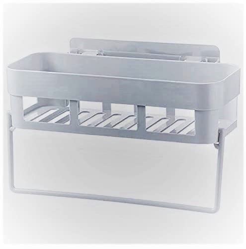 CPEX Plastic Rectangular Multipurpose Wall Shelves Wall Mounted Bathroom Kitchen No Drill Storage Rack Super Adhesive Bathroom Shower (B0BDVQL655) Amazon Price History, Amazon Price Tracker