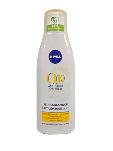 NIVEA Visage Q10Plus Lait Démaquillant Anti-Rides Peau Sèche Rides 200ml