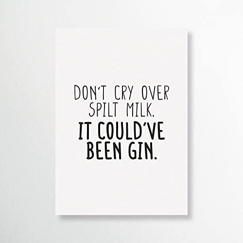 Lámina de ginebra con frase original tamaño A3 para decoración de pared 4