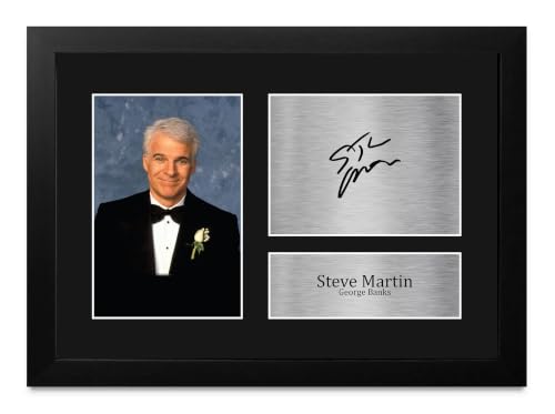 Memorabilia de Steve Martin en El padre de la novia: cuadro A4 con autógrafo impreso de George Banks