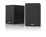 Denon SCN10 Speakers, Two-Way HiFi Speakers for TV Sound System, 2x 65W, Compatible with Receivers & Amplifiers, Elegant Design - Black SCN10BKEM